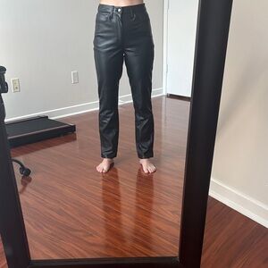 Joe’s Jeans Size 27 High Rise Black Leather Pants